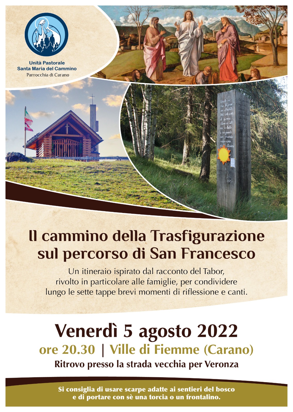 5 agosto 2022 – Il cammino della Trasfigurazione sul percorso di San Francesco