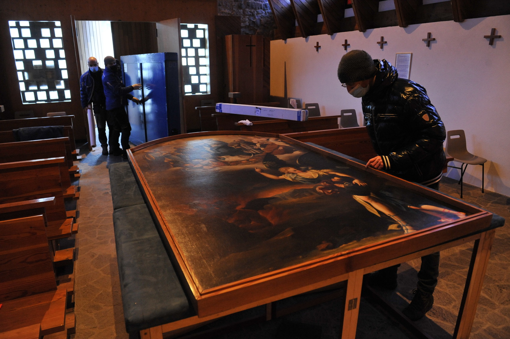 Spostata alla Pinacoteca della Magnifica Comunità a Cavalese la pregevole pala della chiesa di Stramentizzo, opera di Cristoforo Unterperger