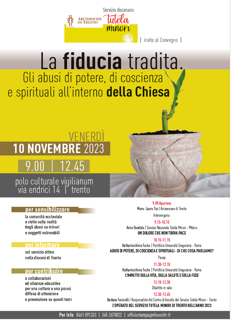 La fiducia tradita. 10 NOVEMBRE 2023 – Trento