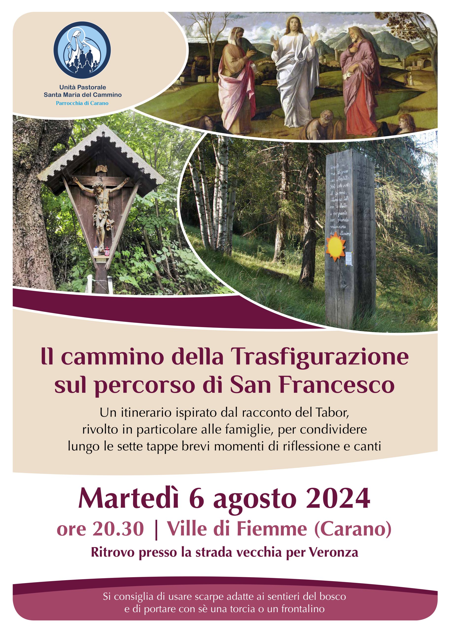 Il cammino della Trasfigurazione sul percorso di San Francesco