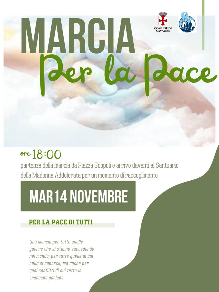 Marcia per la Pace – Martedì 14 novembre