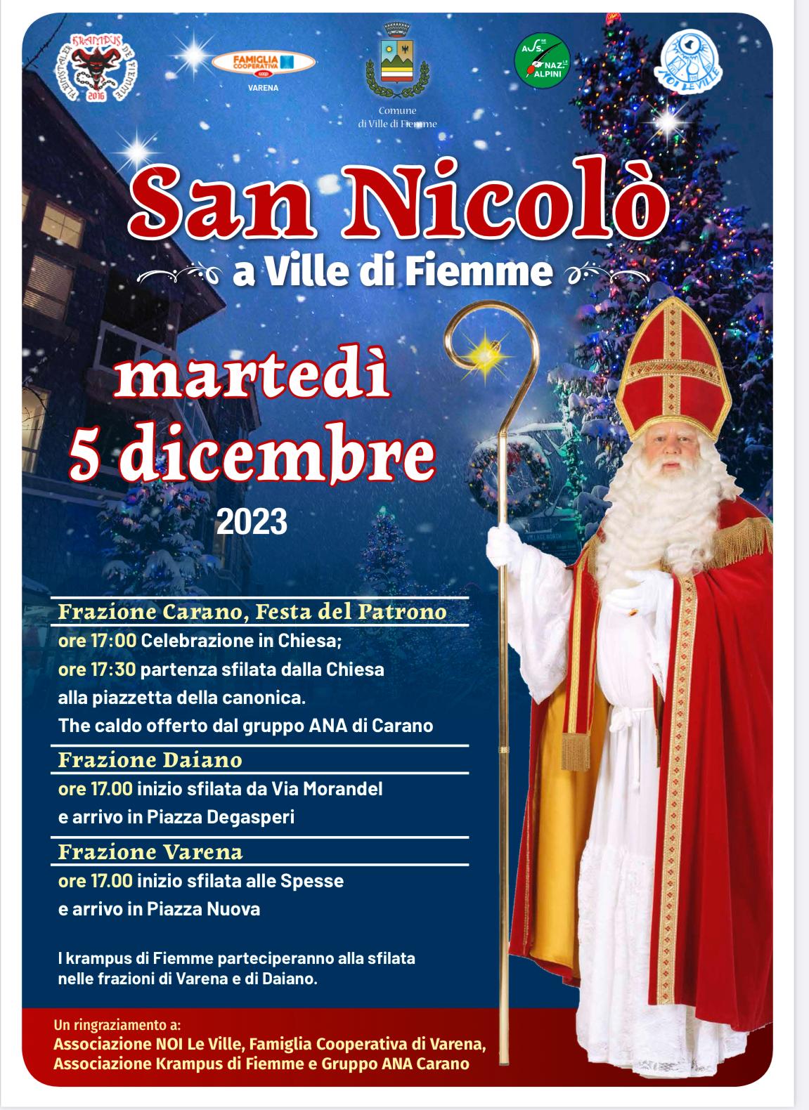 San Nicolò a Ville di Fiemme – martedì 5 dicembre 2023