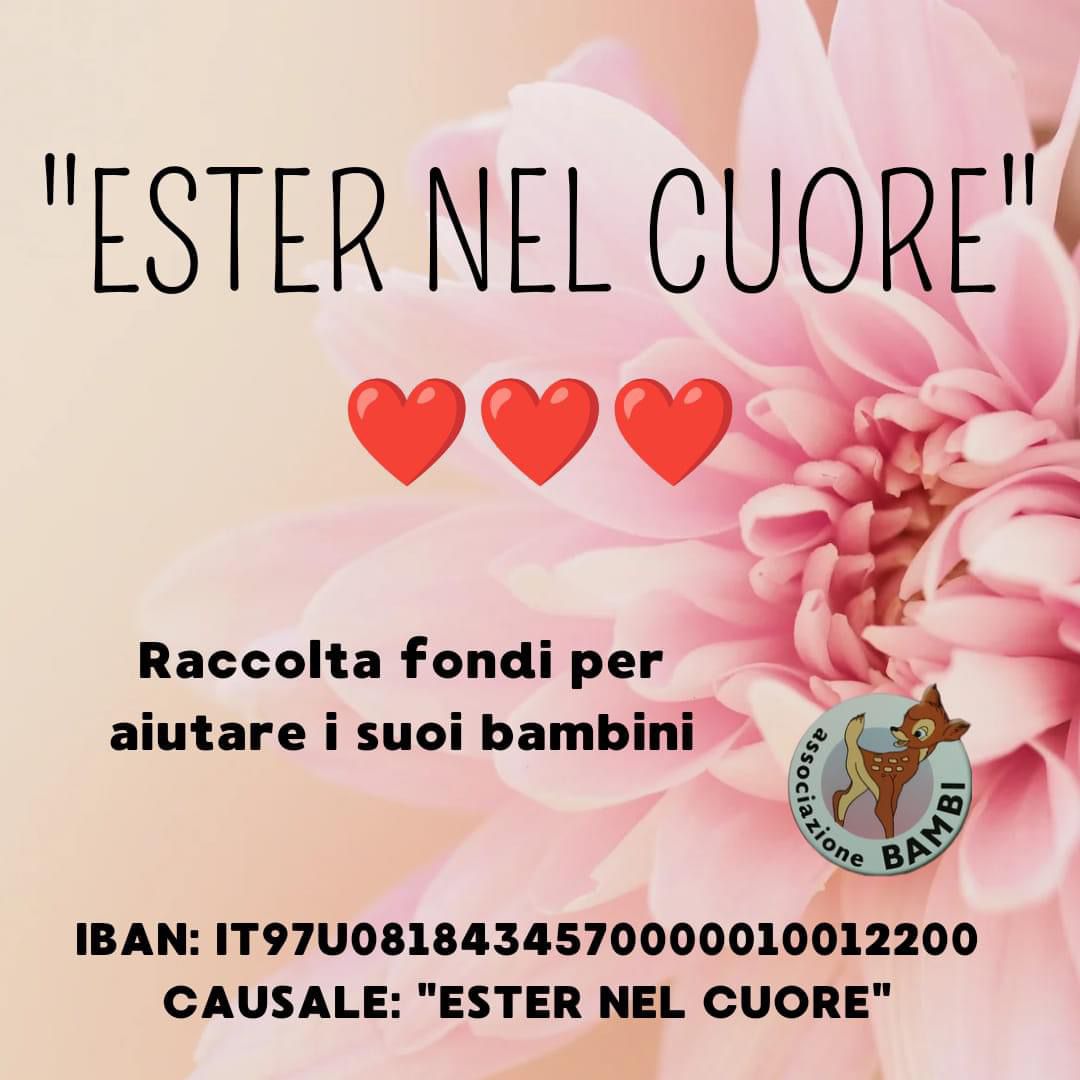 “Ester nel cuore” raccolta fondi