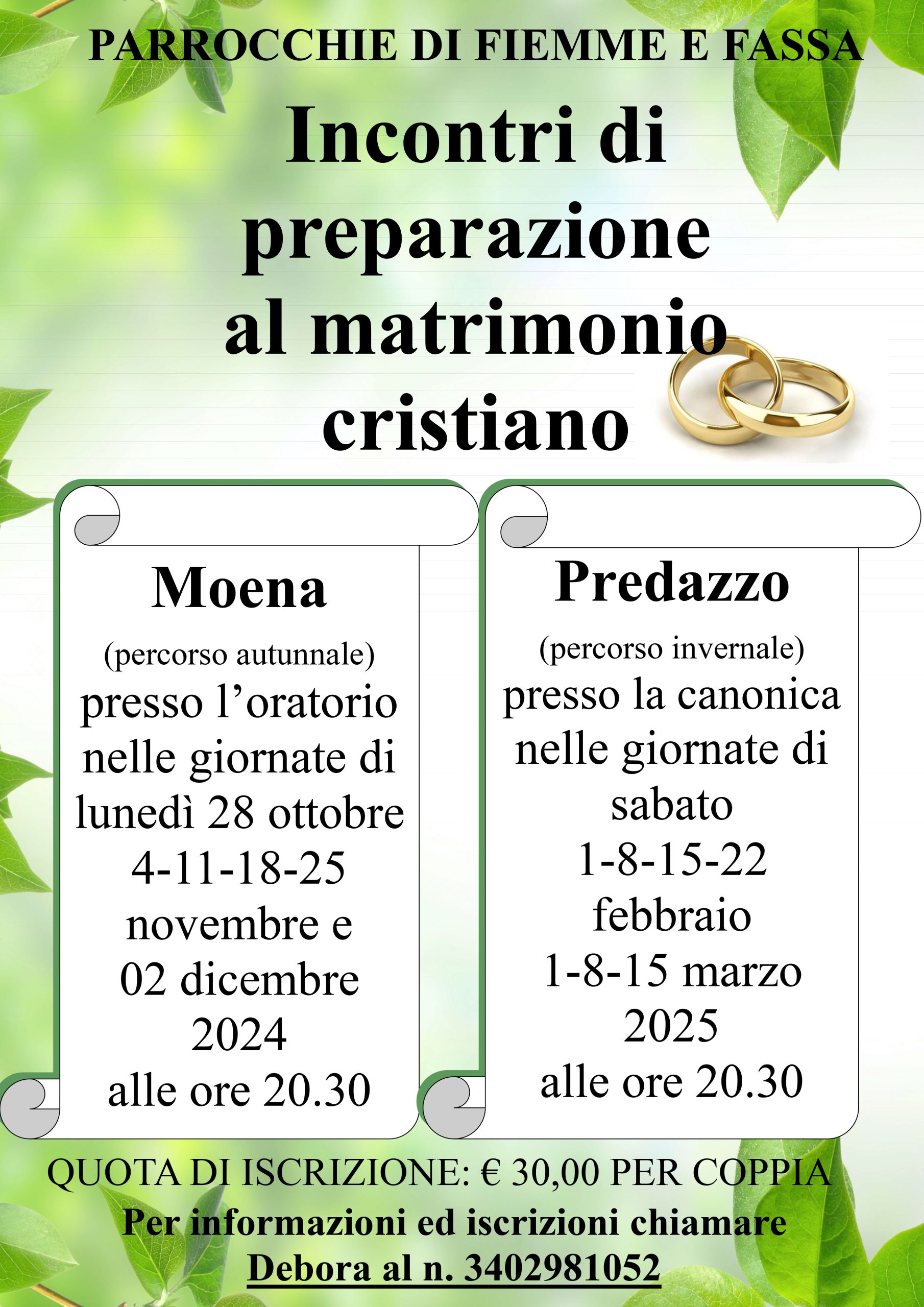 CORSI DI PREPARAZIONE AL MATRIMONIO CRISTIANO
