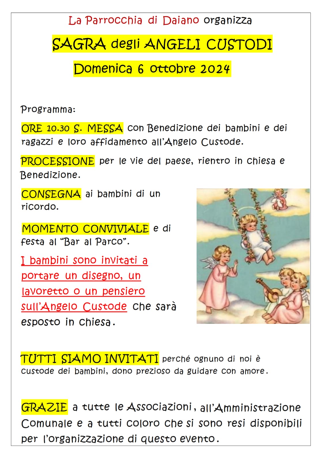 SAGRA degli ANGELI CUSTODI