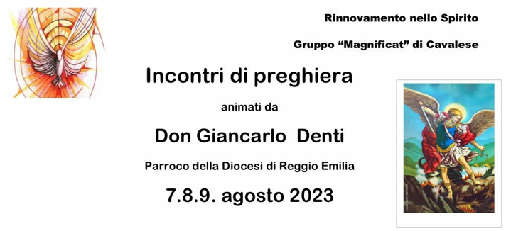 Incontri di preghiera – 7.8.9 agosto 2023