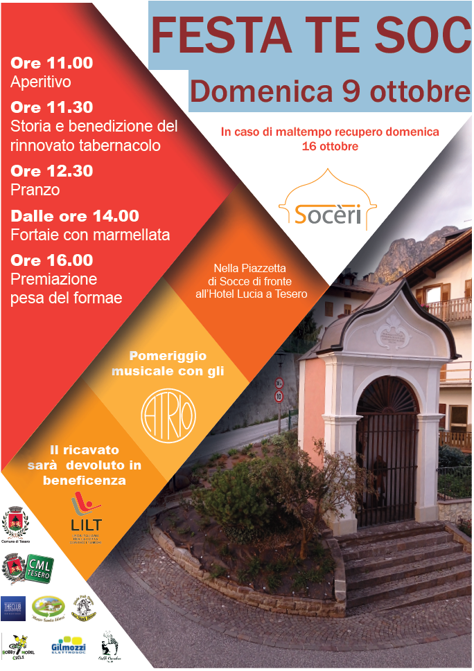 FESTA TE SOC – Tesero, domenica 9 ottobre