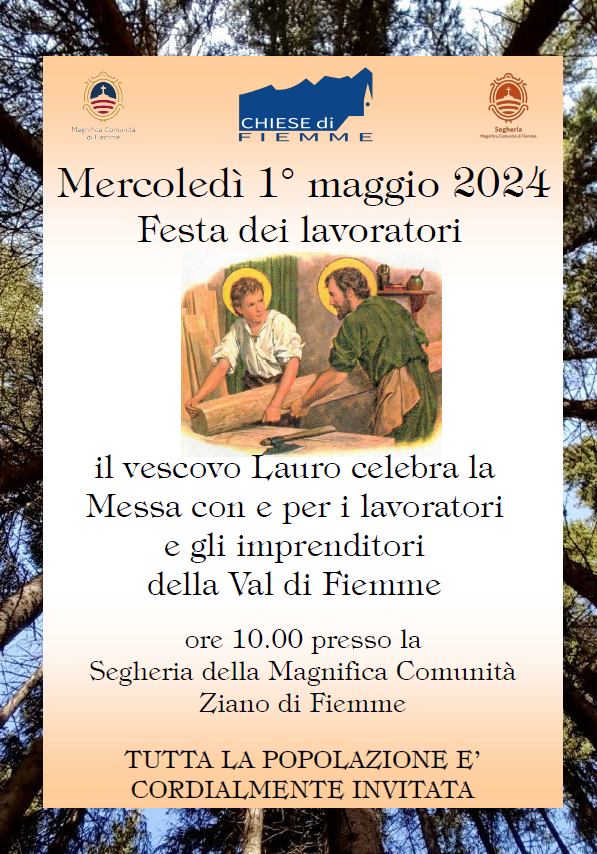 Mercoledì 1° maggio 2024 Vescovo Lauro Tisi