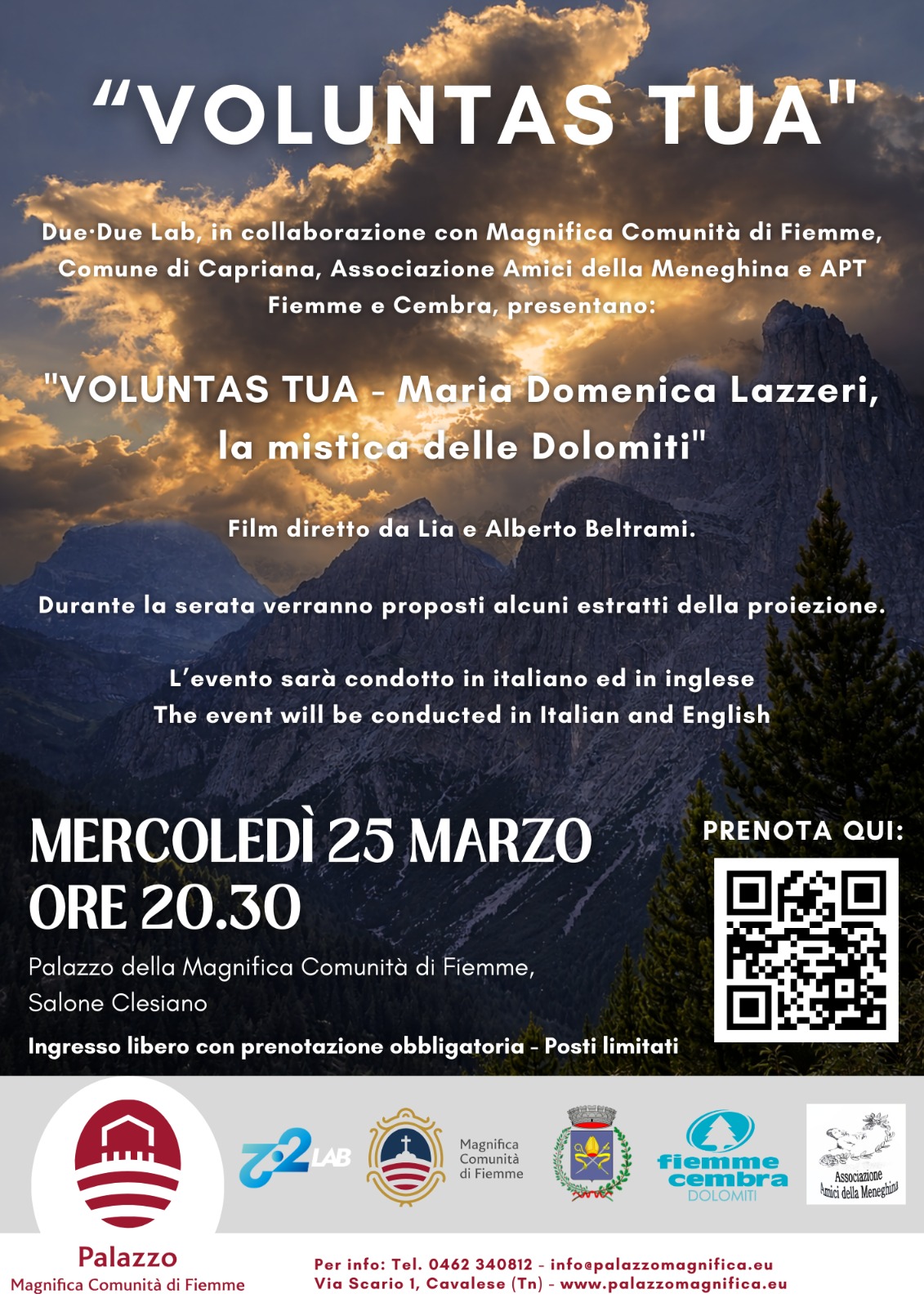VOLUNTAS TUA – Maria Domenica Lazzeri la mistica delle Dolomiti