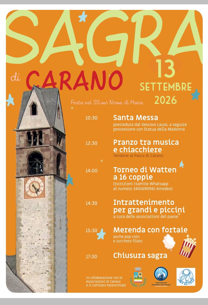 SAGRA DI CARANO Festa del SS.mo Nome di Maria